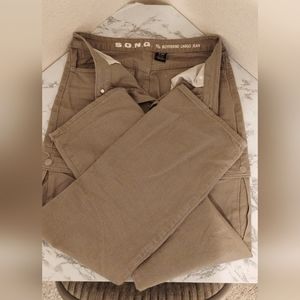 Tan Boyfriend Cargo Jeans, size 9